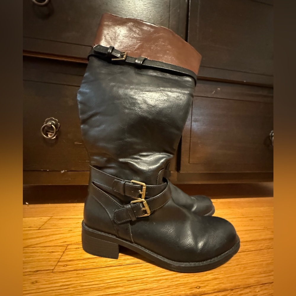 Vegan Leather Knee High Boots size 6.5